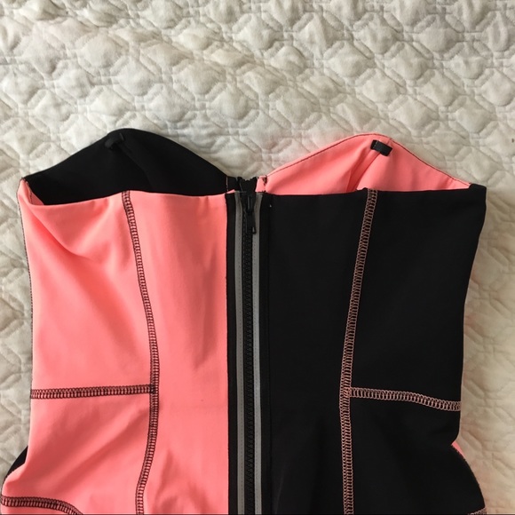 Milly Strapless Colorblock Neon Dress Scuba 2 - Picture 5 of 5